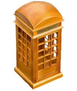 木質 仿真電話亭 音樂盒 MUSIC BOX
